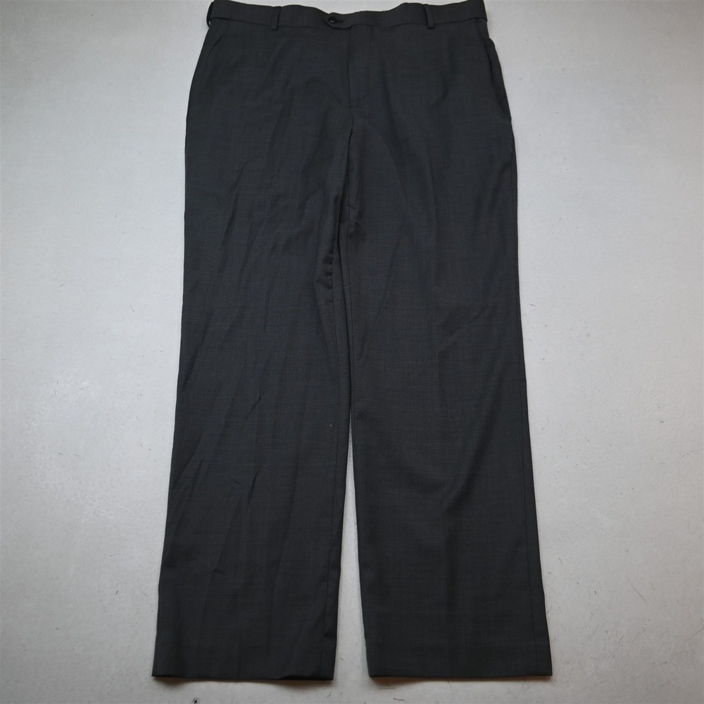 Stafford 36x30 Gray Classic Fit Travel Expander Waist Dress Mens Pants